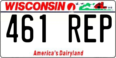 WI license plate 461REP