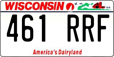 WI license plate 461RRF