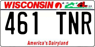 WI license plate 461TNR