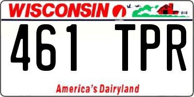 WI license plate 461TPR