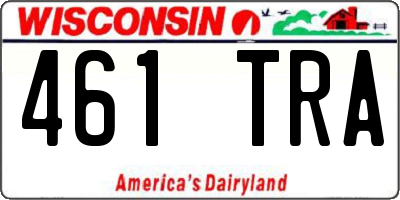 WI license plate 461TRA