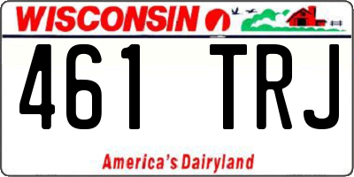 WI license plate 461TRJ