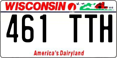WI license plate 461TTH