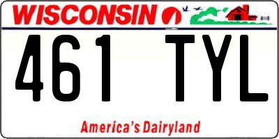 WI license plate 461TYL