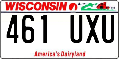 WI license plate 461UXU