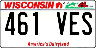 WI license plate 461VES