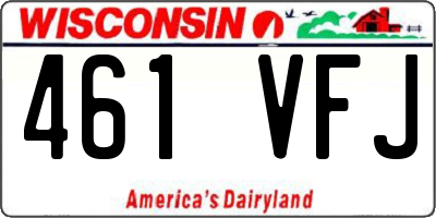 WI license plate 461VFJ