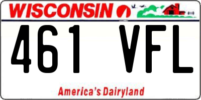 WI license plate 461VFL