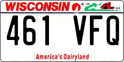 WI license plate 461VFQ