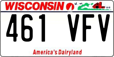 WI license plate 461VFV