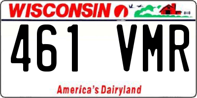 WI license plate 461VMR