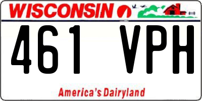 WI license plate 461VPH
