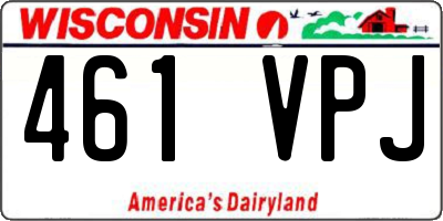 WI license plate 461VPJ