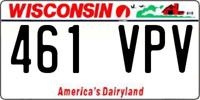WI license plate 461VPV