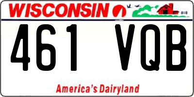 WI license plate 461VQB