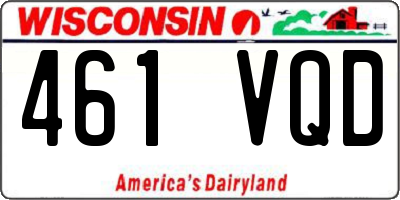 WI license plate 461VQD