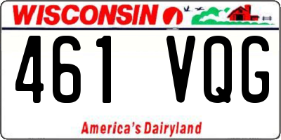 WI license plate 461VQG
