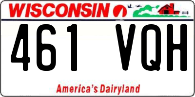 WI license plate 461VQH