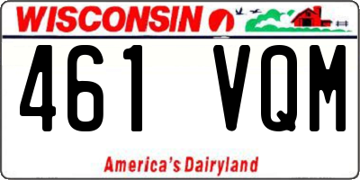 WI license plate 461VQM