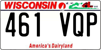 WI license plate 461VQP