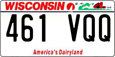 WI license plate 461VQQ