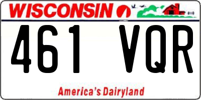 WI license plate 461VQR