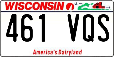 WI license plate 461VQS