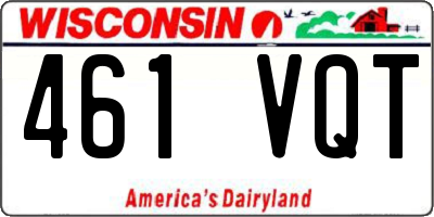 WI license plate 461VQT