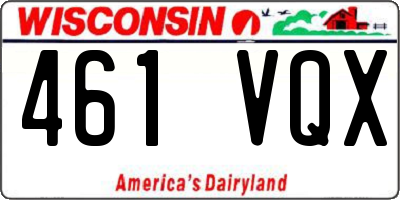 WI license plate 461VQX