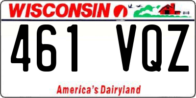 WI license plate 461VQZ