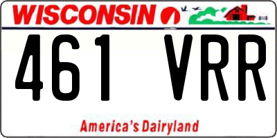 WI license plate 461VRR