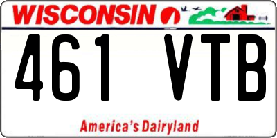 WI license plate 461VTB
