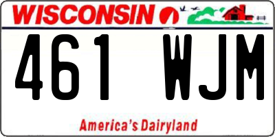 WI license plate 461WJM