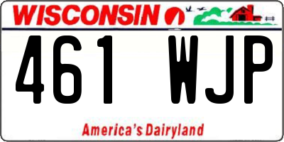 WI license plate 461WJP