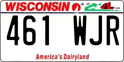 WI license plate 461WJR