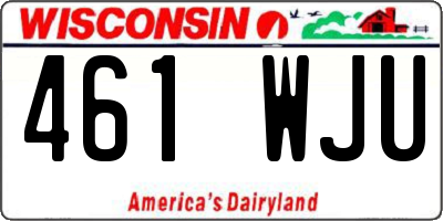 WI license plate 461WJU