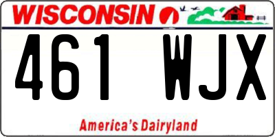 WI license plate 461WJX