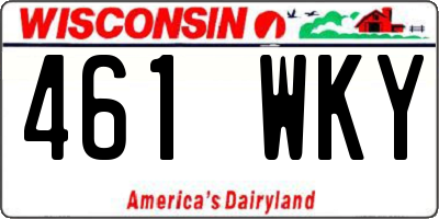 WI license plate 461WKY