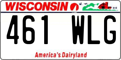 WI license plate 461WLG