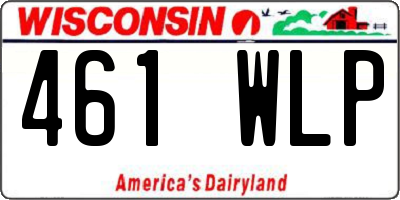 WI license plate 461WLP