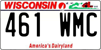 WI license plate 461WMC