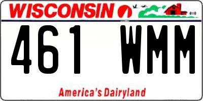 WI license plate 461WMM