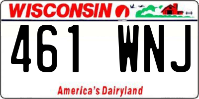 WI license plate 461WNJ