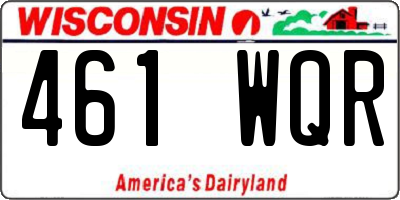 WI license plate 461WQR