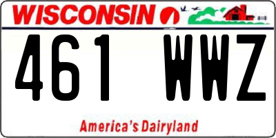 WI license plate 461WWZ