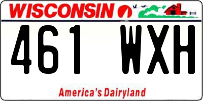WI license plate 461WXH