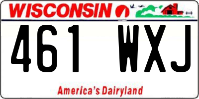 WI license plate 461WXJ