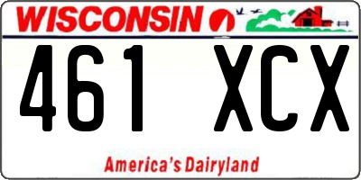 WI license plate 461XCX