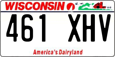 WI license plate 461XHV