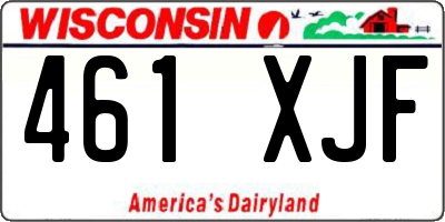 WI license plate 461XJF